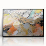 Contemporary Abstract Art – Moody Modern Canvas in Gold & Orange