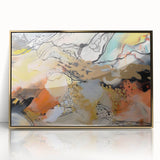 Contemporary Abstract Art – Moody Modern Canvas in Gold & Orange
