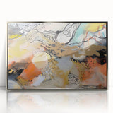 Contemporary Abstract Art – Moody Modern Canvas in Gold & Orange