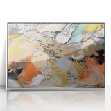 Contemporary Abstract Art – Moody Modern Canvas in Gold & Orange