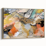 Contemporary Abstract Art – Moody Modern Canvas in Gold & Orange