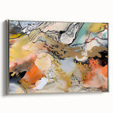 Contemporary Abstract Art – Moody Modern Canvas in Gold & Orange
