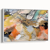 Contemporary Abstract Art – Moody Modern Canvas in Gold & Orange