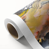 Contemporary Abstract Art – Moody Modern Canvas in Gold & Orange