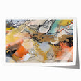Contemporary Abstract Art – Moody Modern Canvas in Gold & Orange
