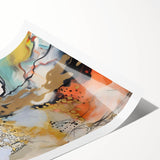 Contemporary Abstract Art – Moody Modern Canvas in Gold & Orange