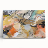 Contemporary Abstract Art – Moody Modern Canvas in Gold & Orange
