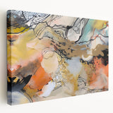 Contemporary Abstract Art – Moody Modern Canvas in Gold & Orange