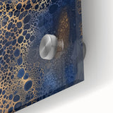 Minimalist Textured Art Pieces – Cream, Navy, and Gold Cell Design