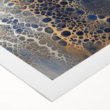 Minimalist Textured Art Pieces – Cream, Navy, and Gold Cell Design