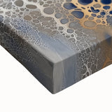 Minimalist Textured Art Pieces – Cream, Navy, and Gold Cell Design