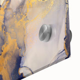 Celestial Depth – Contemporary Fluid Art Pieces in Gold and Blue