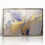 Celestial Depth – Contemporary Fluid Art Pieces in Gold and Blue