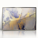 Celestial Depth – Contemporary Fluid Art Pieces in Gold and Blue