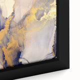 Celestial Depth – Contemporary Fluid Art Pieces in Gold and Blue