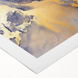 Celestial Depth – Contemporary Fluid Art Pieces in Gold and Blue