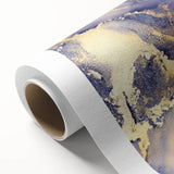 Celestial Depth – Contemporary Fluid Art Pieces in Gold and Blue