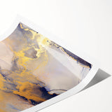 Celestial Depth – Contemporary Fluid Art Pieces in Gold and Blue