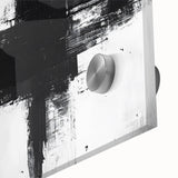 Black and White Geometric Wall Art - Modern Abstract Canvas Print