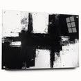 Black and White Geometric Wall Art - Modern Abstract Canvas Print