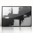Black and White Geometric Wall Art - Modern Abstract Canvas Print