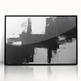 Black and White Geometric Wall Art - Modern Abstract Canvas Print