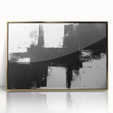 Black and White Geometric Wall Art - Modern Abstract Canvas Print