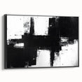 Black and White Geometric Wall Art - Modern Abstract Canvas Print