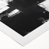 Black and White Geometric Wall Art - Modern Abstract Canvas Print