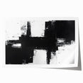Black and White Geometric Wall Art - Modern Abstract Canvas Print
