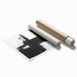 Black and White Geometric Wall Art - Modern Abstract Canvas Print