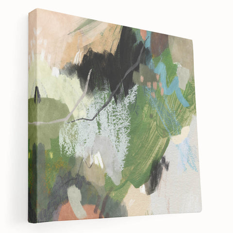 Earthen Harmony Abstracts – Green and Beige Nature-Inspired Wall Art