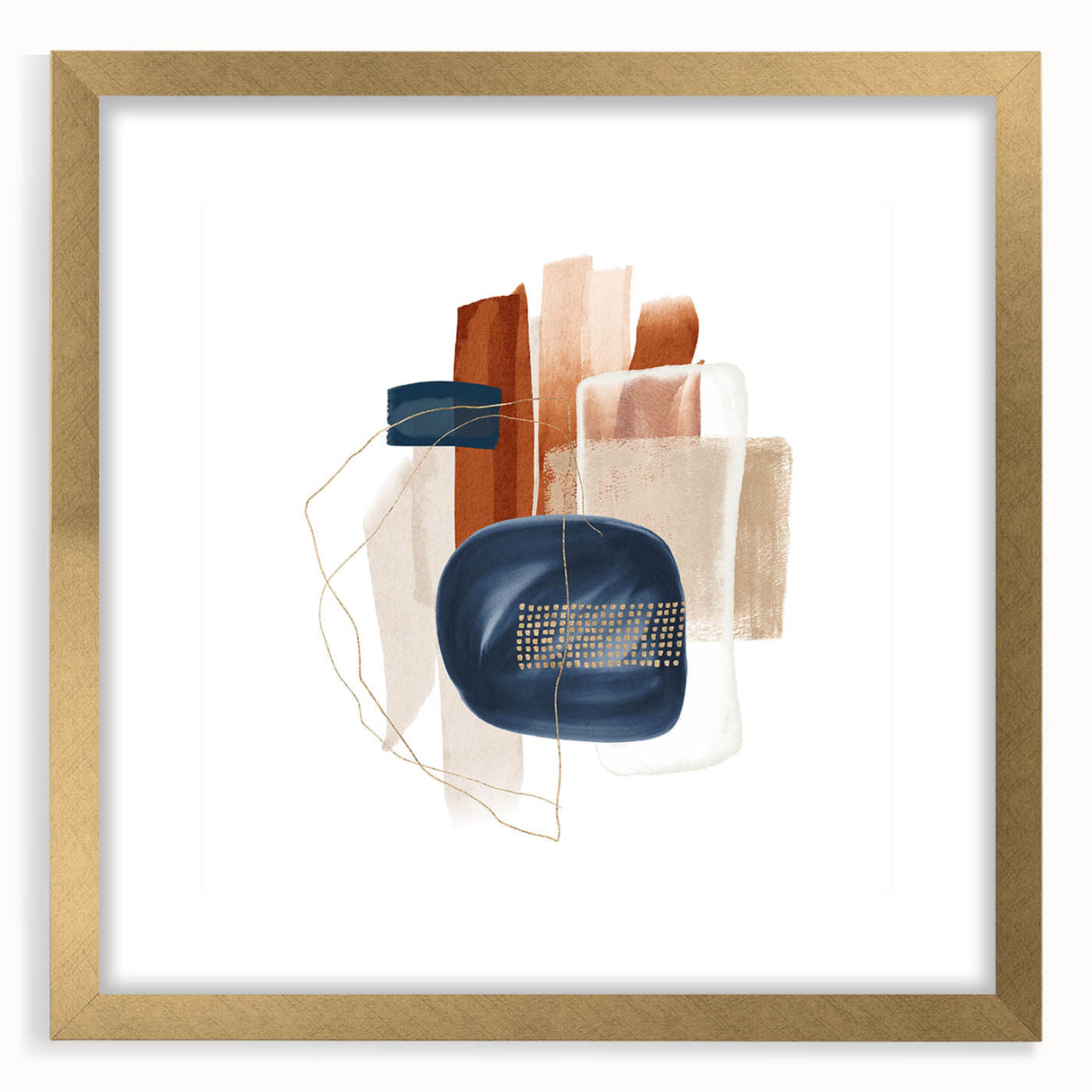 Modern Geometric Wall Decor – Abstract Minimalist Canvas Art Print