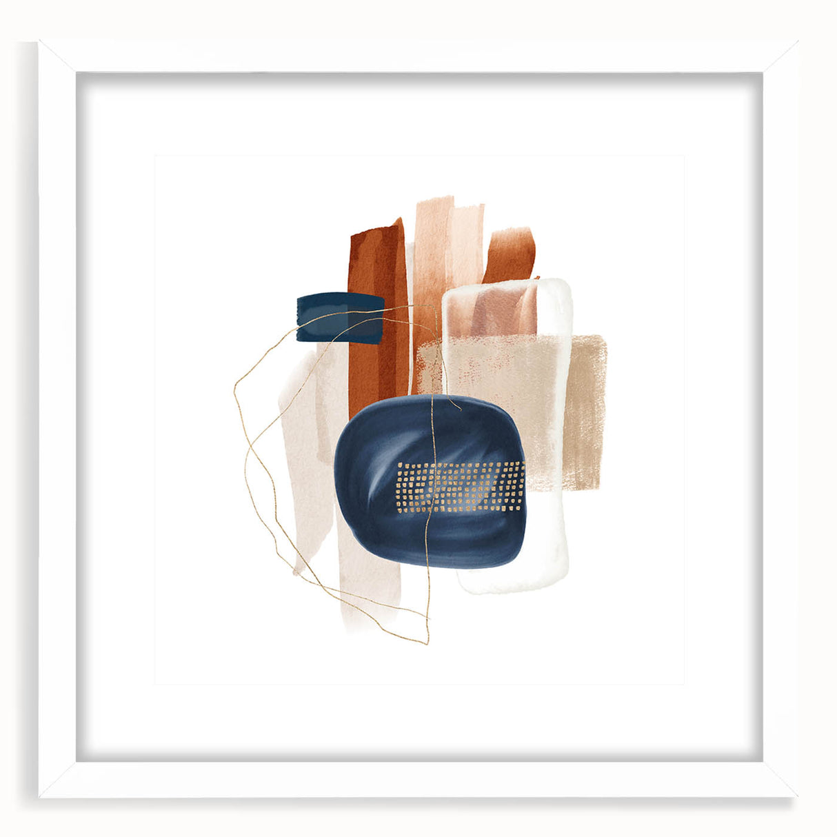 Modern Geometric Wall Decor – Abstract Minimalist Canvas Art Print