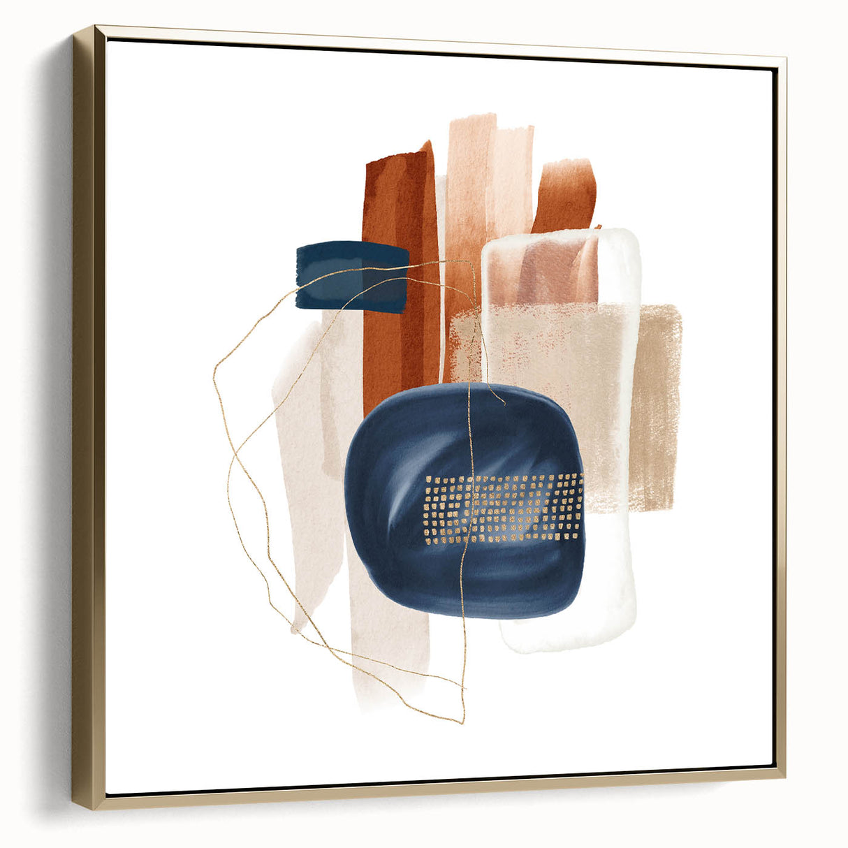 Modern Geometric Wall Decor – Abstract Minimalist Canvas Art Print