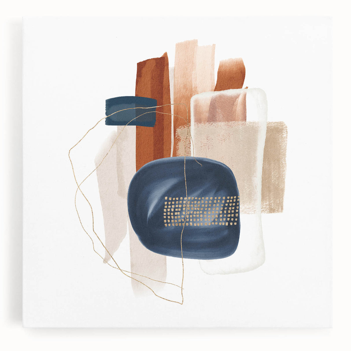 Modern Geometric Wall Decor – Abstract Minimalist Canvas Art Print