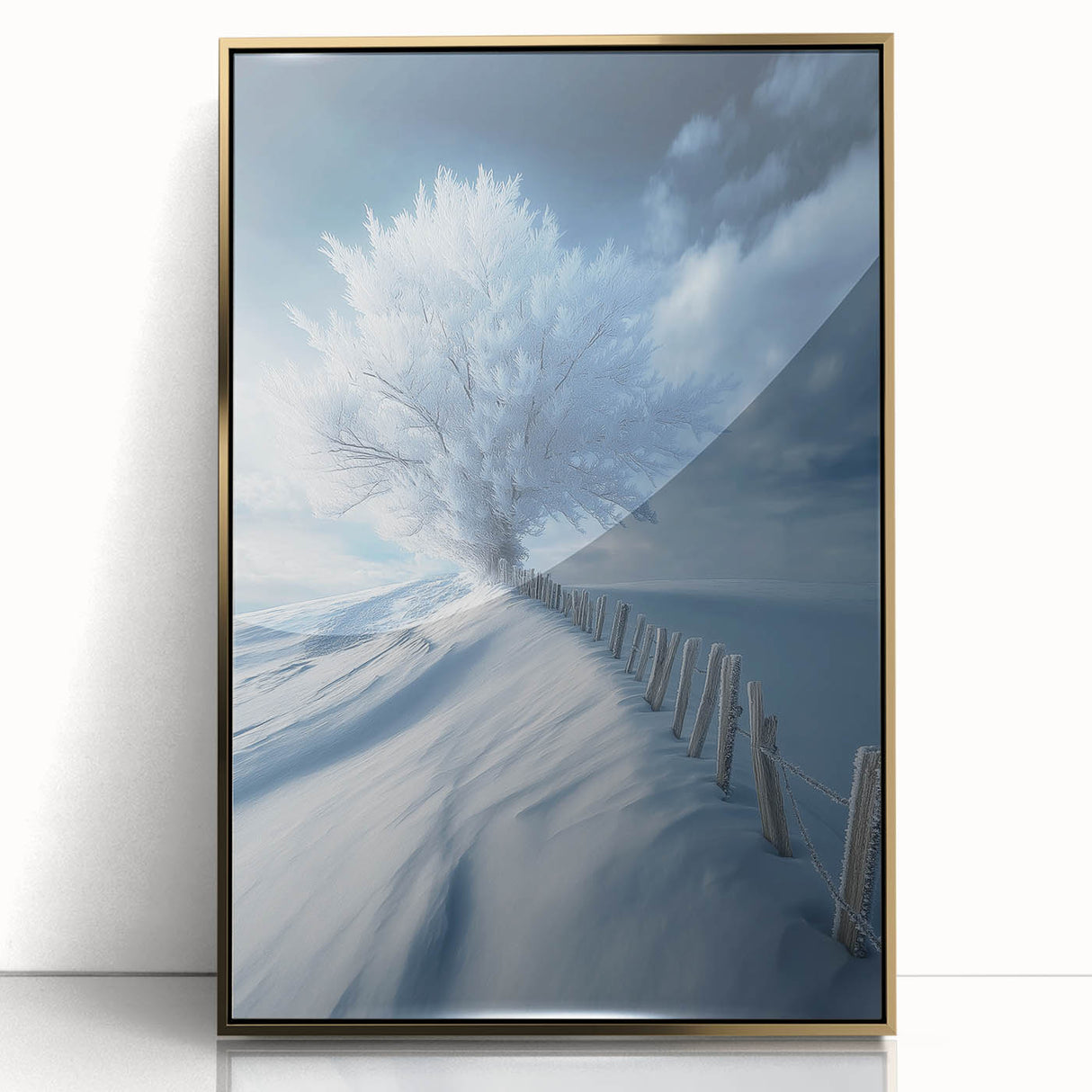 Frozen Serenity Tree – Winter Landscape & Nature Art Prints