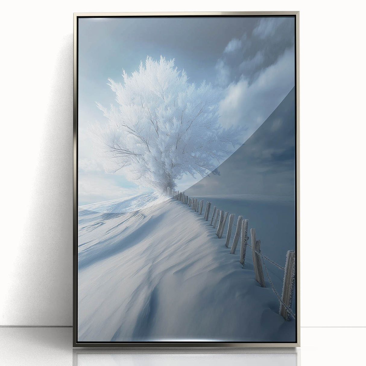 Frozen Serenity Tree – Winter Landscape & Nature Art Prints