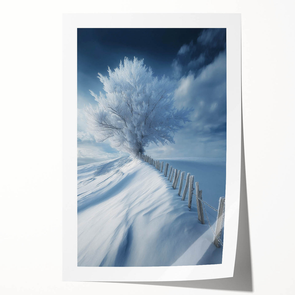 Frozen Serenity Tree – Winter Landscape & Nature Art Prints