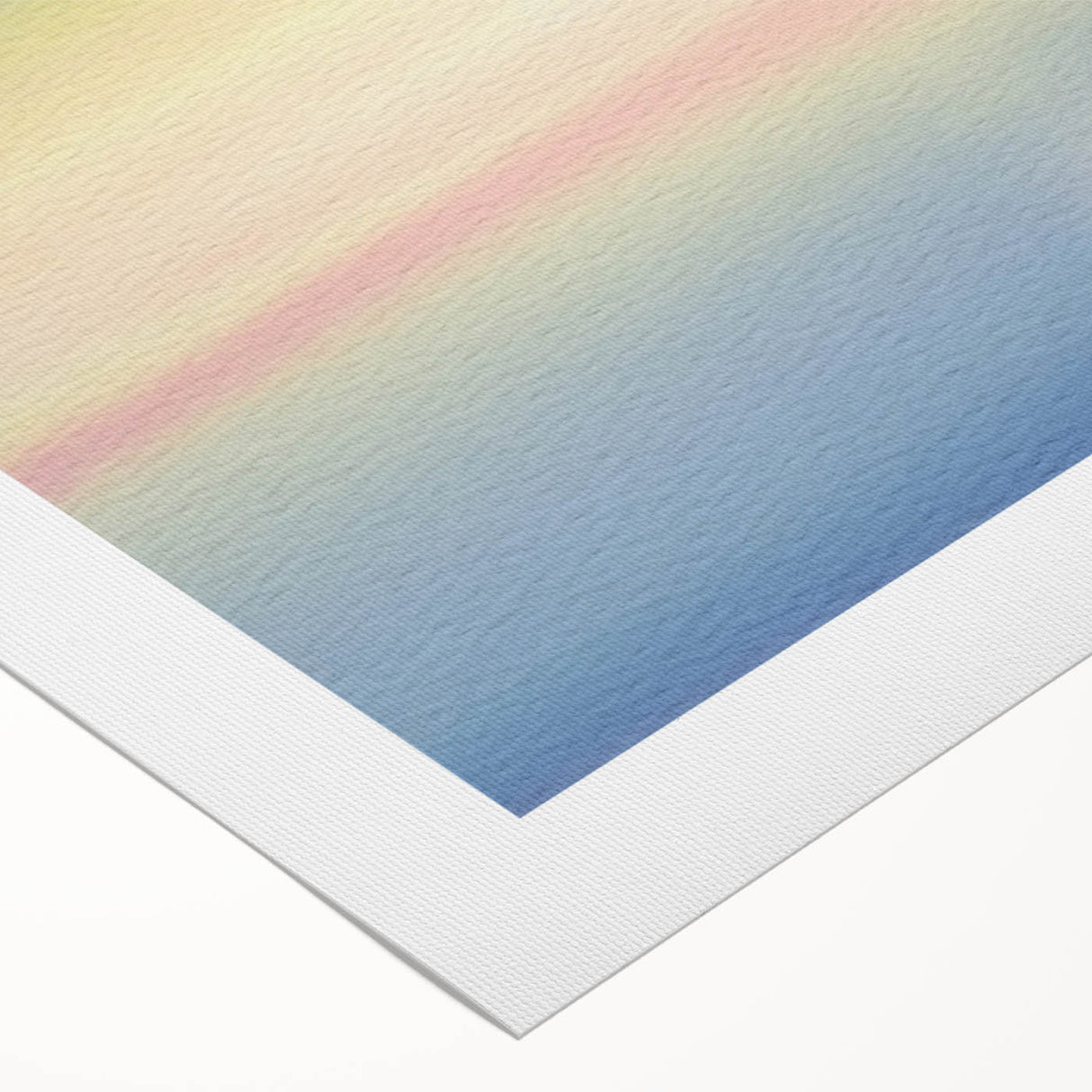 Minimalist Coastal Landscape Art – Pastel Ocean Sunrise Serenity
