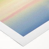 Minimalist Coastal Landscape Art – Pastel Ocean Sunrise Serenity