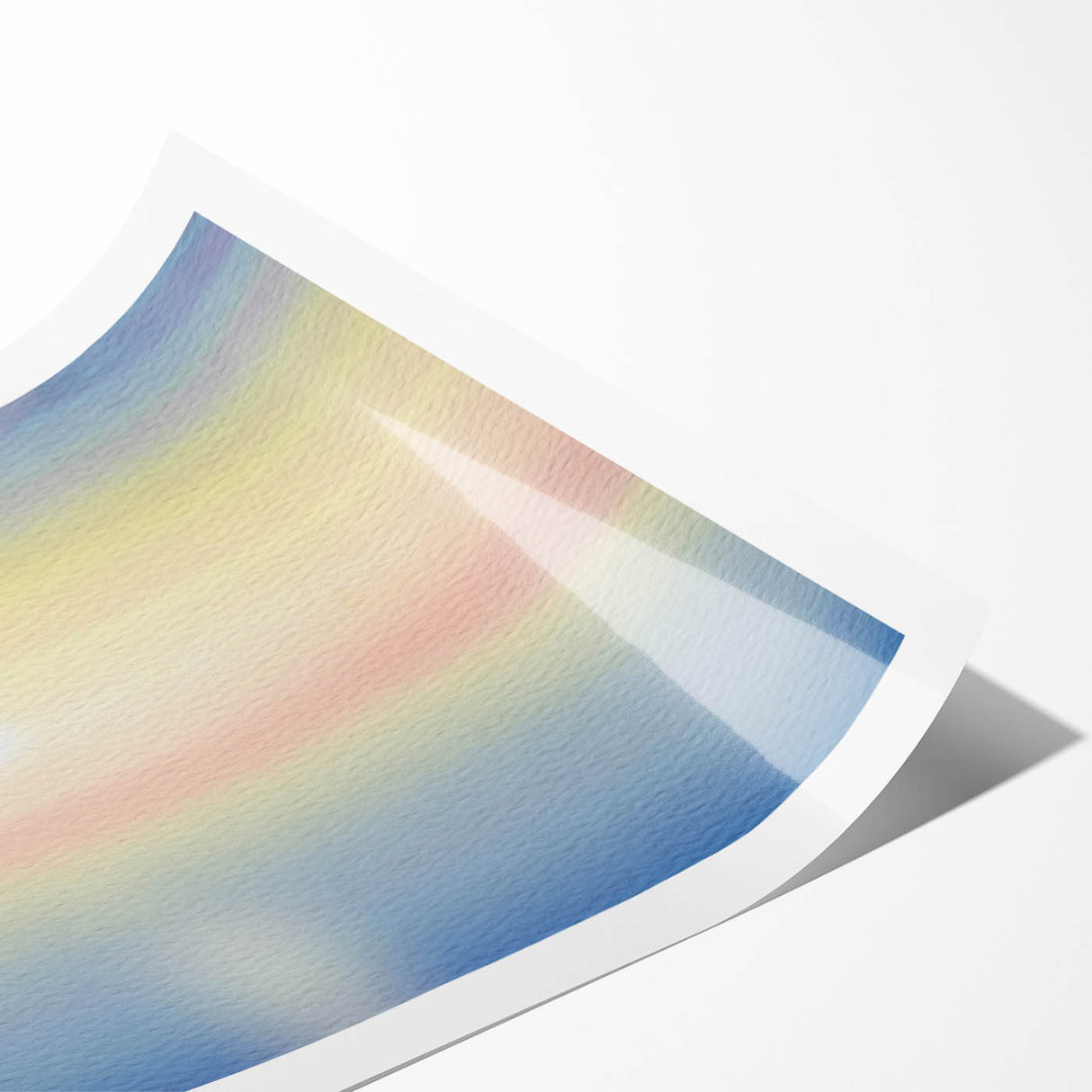 Minimalist Coastal Landscape Art – Pastel Ocean Sunrise Serenity