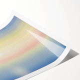 Minimalist Coastal Landscape Art – Pastel Ocean Sunrise Serenity
