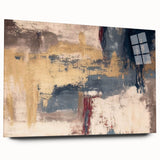 Modern Abstract Paintings – Moody Wall Art in Gold, Blue & Beige