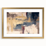 Modern Abstract Paintings – Moody Wall Art in Gold, Blue & Beige
