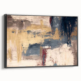 Modern Abstract Paintings – Moody Wall Art in Gold, Blue & Beige
