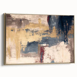 Modern Abstract Paintings – Moody Wall Art in Gold, Blue & Beige