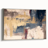 Modern Abstract Paintings – Moody Wall Art in Gold, Blue & Beige