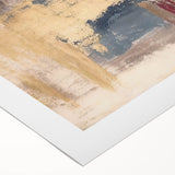 Modern Abstract Paintings – Moody Wall Art in Gold, Blue & Beige