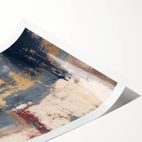 Modern Abstract Paintings – Moody Wall Art in Gold, Blue & Beige